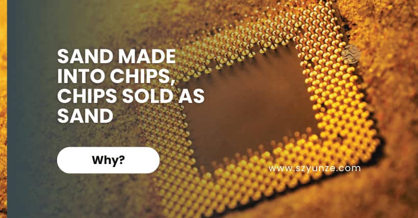 Sand made into chips, chips sold as sand