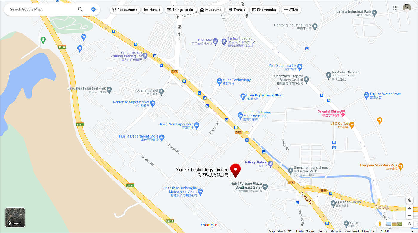 YUNZE ADDRESS