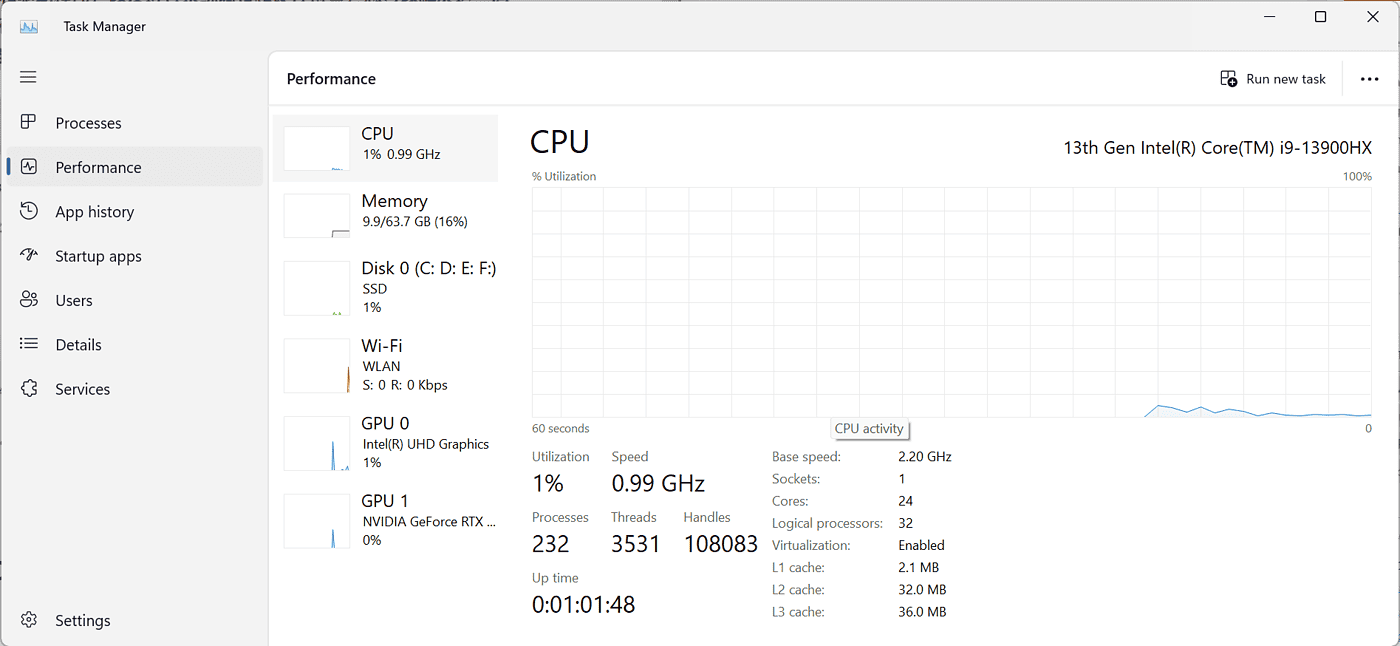 High CPU Usage