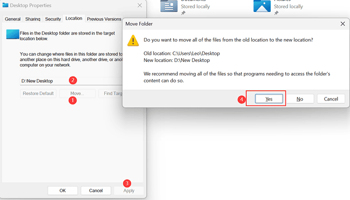 C Drive Full? Shift Desktop to D Drive - YUNZE
