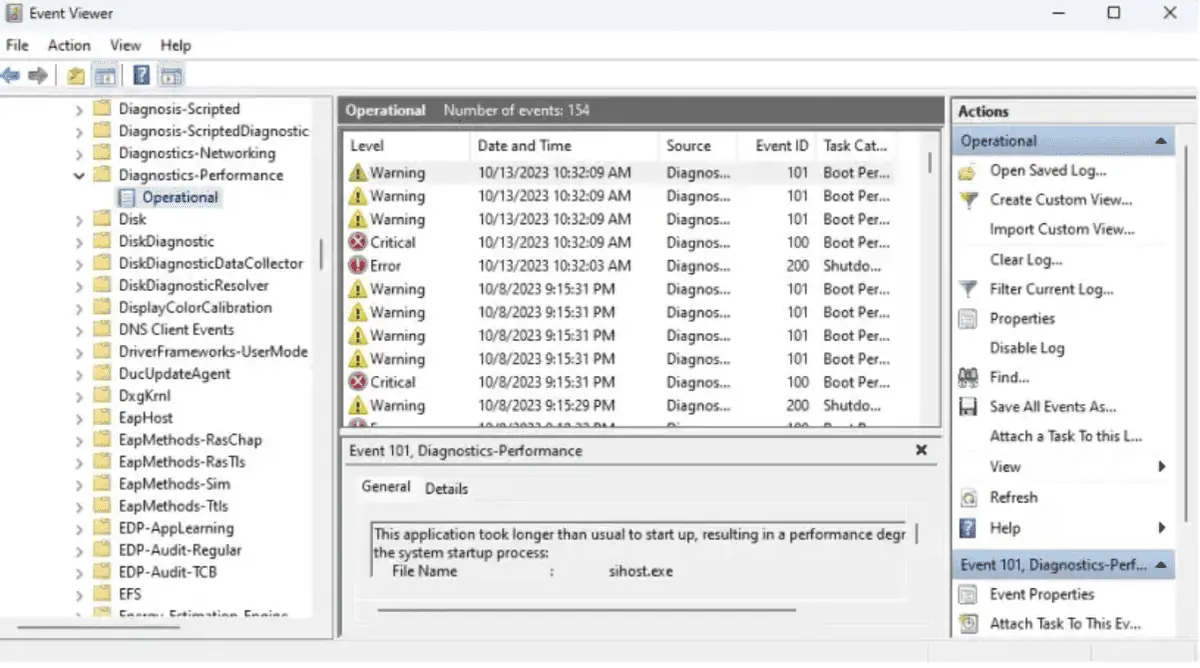 To find the cause in the Windows Event Viewer