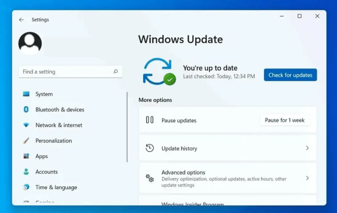 Windows Update Screenshot