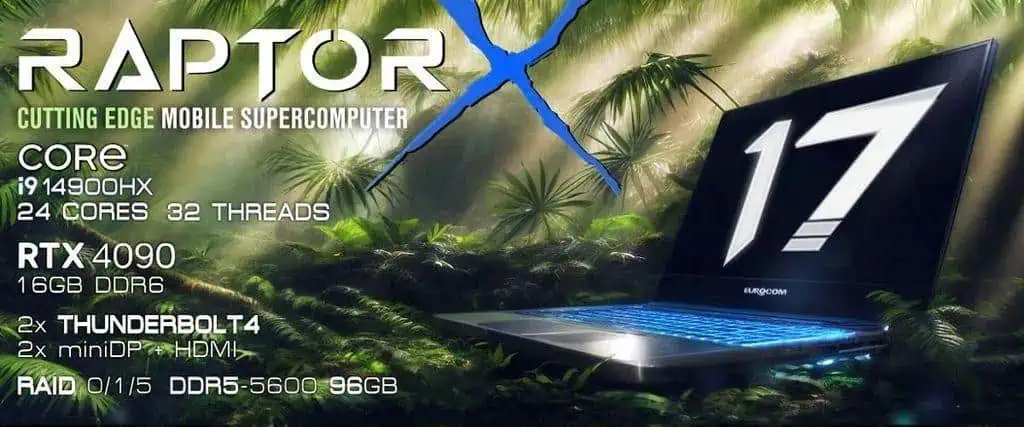 Raptor X17 Specs