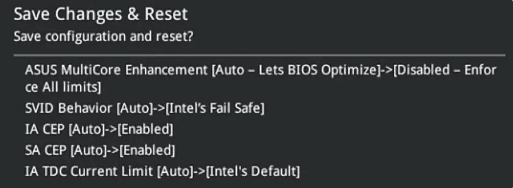 ASUS MultiCore Enhancement and SVID Behavior
