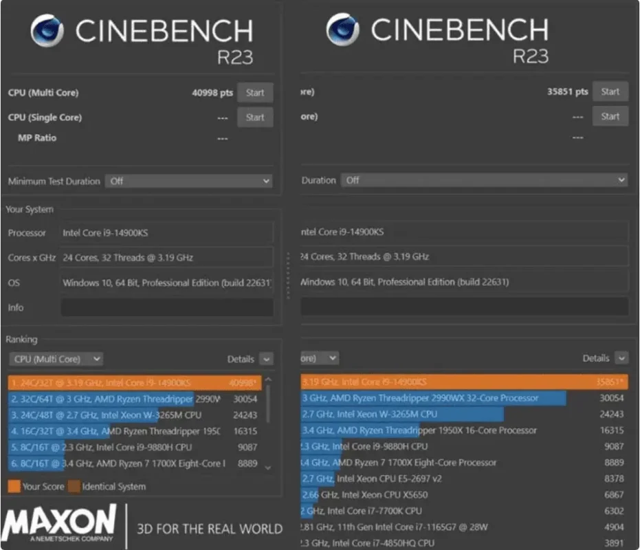 CINEBENCH for I9-14900KS from MAXON