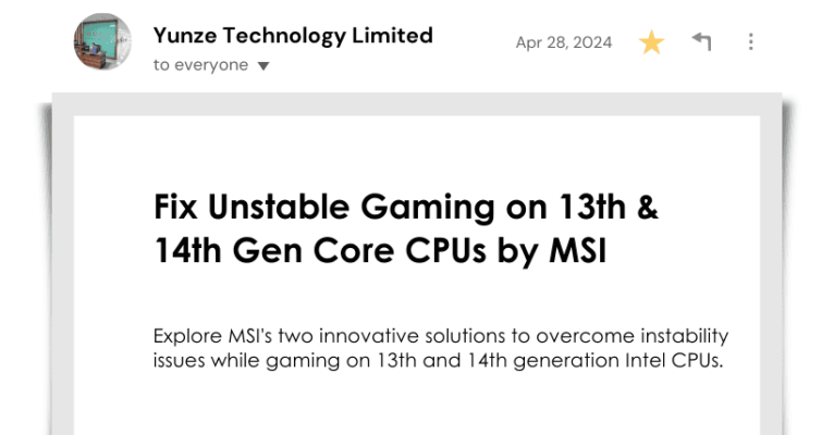 Fix Unstable Gaming on 13th & 14th Gen Core CPUs by MSI