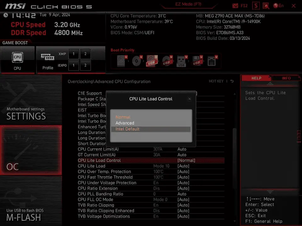 MSI BIOS CPU Cooler Tuning