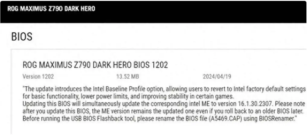 ROG MAXIMUS Z790 DARK HERO BIOS 1202