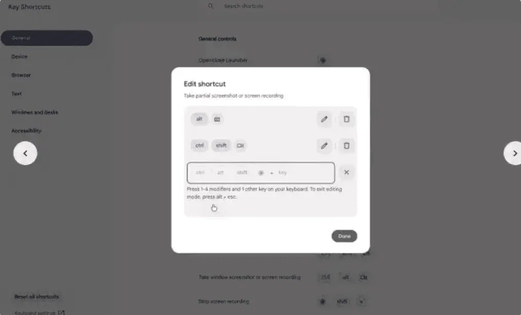 Shortcut on ChromeOS