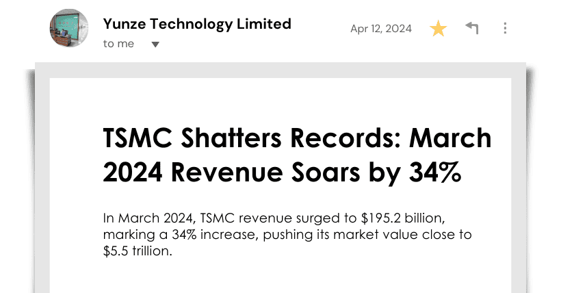 TSMC Shatters Records March 2024 Revenue Soars by 34%