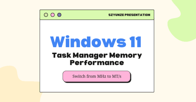Switch Task Manager Memory Performance from MHz to MTs