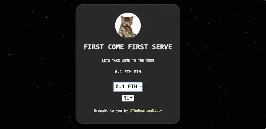 First Come First Serve of TheRoaringKitty