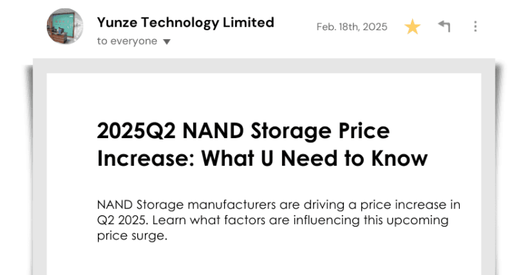 2025Q2 NAND Storage Price Increase: What U Need to Know