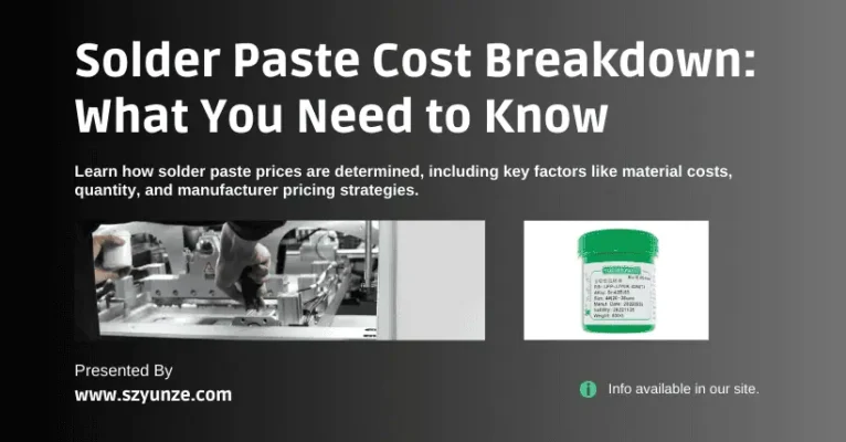 Solder Paste Cost Breakdown: What You Need to Know